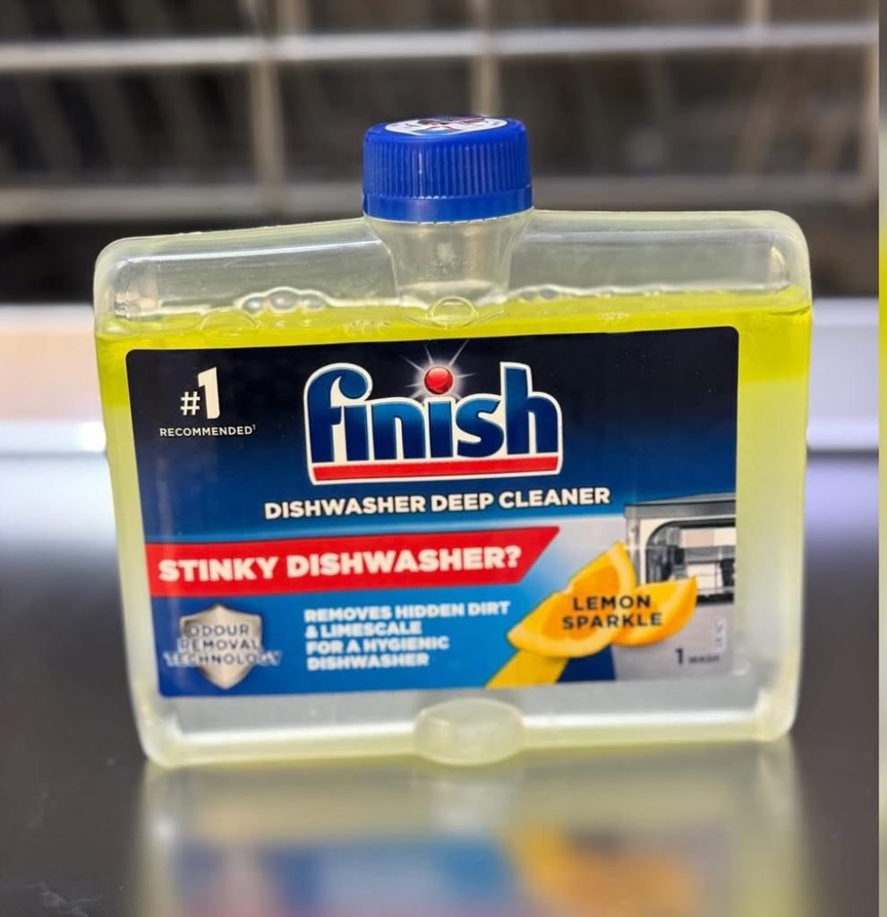 جرم گیر ماشين ظرفشویی فینیش لیمویی محصول دانمارک حجم 250 میلی لیتر