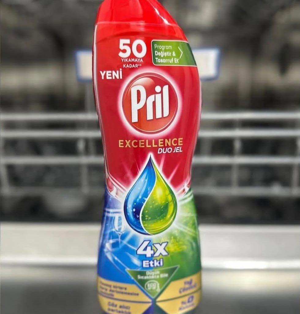 ژل ماشین ظرفشویی پریل ۲ فاز ليمويي ۴x ۴ کاره مدل Excellence محصول اتريش