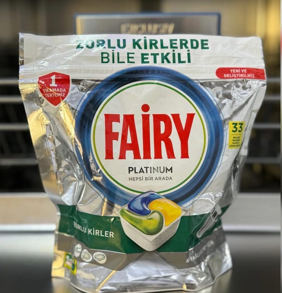 قرص ماشین ظرفشویی فیری پلاتینیوم بسته ۳۳ تایی محصول ایتالیا سفارش ترك