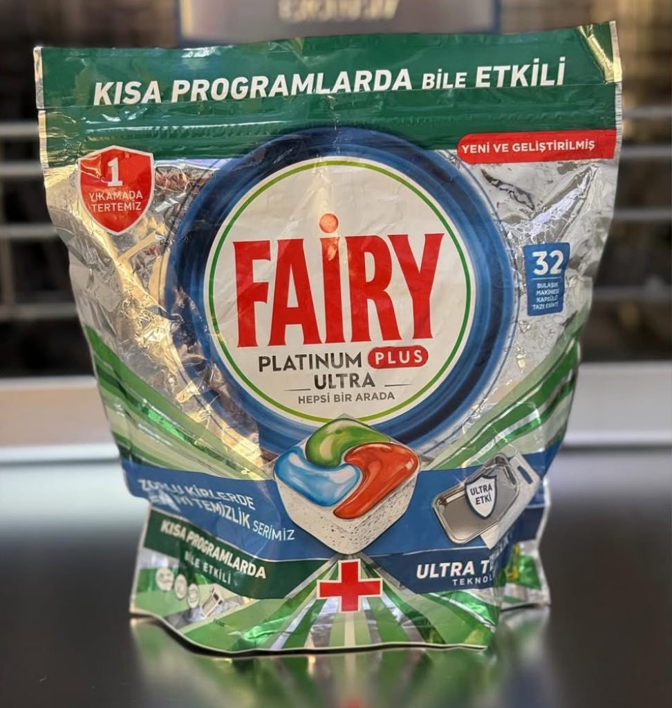 قرص ظرفشویی فیری پلاتینیوم پلاس اولترا (Fairy Platinum Plus) بسته ۳۲ تایی